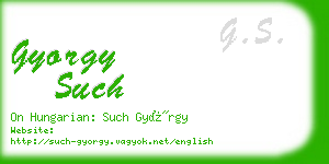 gyorgy such business card